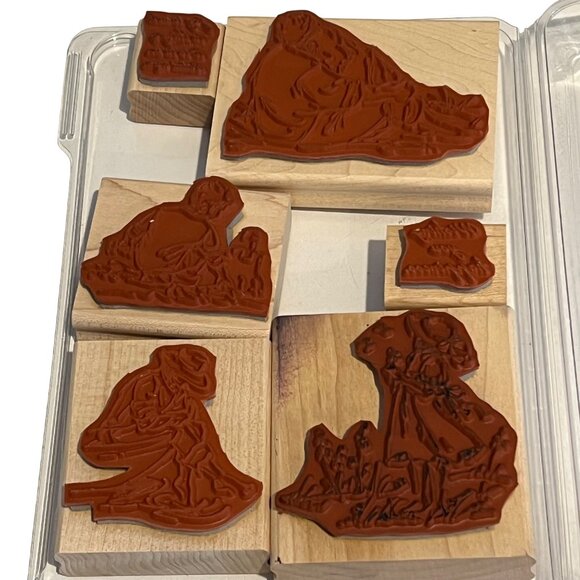 Stampin Up! Summer By The Sea Rubber Stamp Set Of 6 Wood-Mounted Stamps - Picture 3 of 3